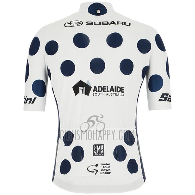 Tour Down Under Cycling Jersey Bib Short 2019 Men Short Sleeve Blue White